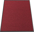 Indoor Outdoor Door Mat, 5' x 4' Doormat for Entryway, Rubber Backing Non Slip Front Door Mat Outside Entrance, Super Absorbent Commercial Floor Mat for Home Office, Red