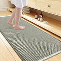 Smiry Waffle Bath Mat 47x24, Extra Soft Absorbent Bathroom Rugs, Non Slip Machine Washable Quick Dry Bath Rugs for Bathroom Floor, Tub, Shower, Home Decor Accessories, Green & Cream