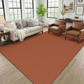 KOZYFLY Orange 6x9 Dining Room Rugs, Washable Area Rug for Living Room, Non Slip Rugs for Bedroom, Braided Floor Carpet for Nursery, Office, Cotton Rug Home Indoor Decor, Burnt Orange/Tan