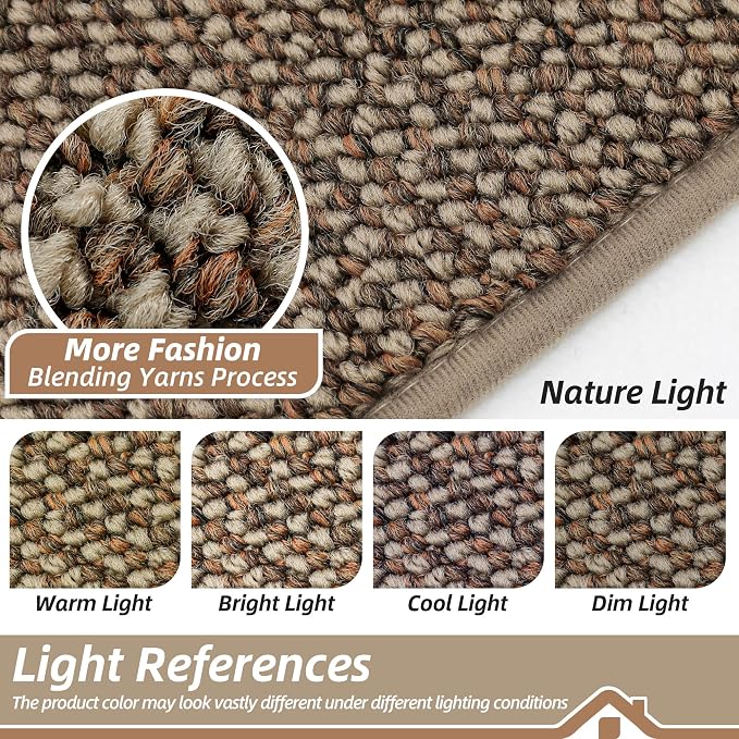 BEQHAUSE Dirt Trapper Door Mat 26" x 40" Half Circle Non-Slip Washable Doormats Entrance Rugs Absorbent Welcome Low Profile Floor Mats for Front Back Door and Entryway, Taupe