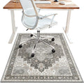 36"x60" Office Chair Mat for Hardwood Tile Floor, Under Desk Carpet Protector for Rolling Computer Chair Mat, Machine Washable Area Rug, Anti-Slip 1/5" Thick Low Pile Thin Vinyl Floor Mat, Tawny Grey