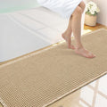 Smiry Waffle Bath Mat 59x20, Extra Soft Absorbent Bathroom Rugs, Non Slip Machine Washable Quick Dry Bath Rugs for Bathroom Floor, Tub, Shower, Home Decor Accessories, Brown