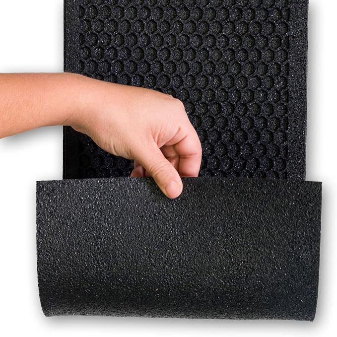 Mohawk Home Indoor Outdoor 4 Pack (0' 9" x 2' 11" Stairtread) Heavy Duty Rubber Floor Mat Anti Slip Restaurant Kitchen for Garage Garden Industrial Pool Entrance Bar Wet Area
