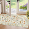 DUKINO 2x4 Rug for Hallway, Washable Kitchen Runner Rug with Non Slip Backing, Soft Low Pile Vintage Animal Runner for Bedroom, Kitchen, Hallway, Entryway, Laundry, Beige