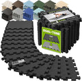 bemaxx Gym Mats Set - 18 pcs EVA Interlocking Foam Floor Tiles (12.6"x12.6"x0.4") 18sqft Protective Gym Flooring Sports Home Workout Exercise Mats Puzzle Garage Fitness Play-Room Pool Treadmill Bike