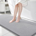 OLANLY Thick Memory Foam Bathroom Runner Rugs 70x24, Extra Soft Absorbent Long Bath Rug, Quick Dry Bath Mats, Non-Slip, Machine Washable Mat for Bathroom, Tub and Shower, Home Decor Accessories, Grey
