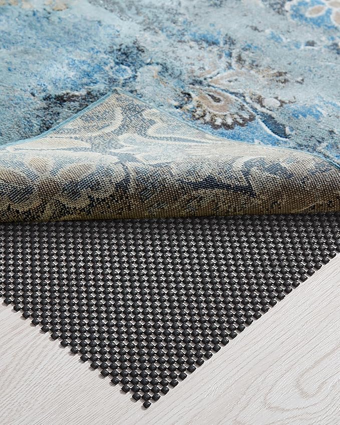 Veken 5x7 Ft Rug Pad Gripper for Hardwood Floors, Non Slip Black Rug Pads for Area Rugs, Thick Rug Grippers for Tile Floors, Under Carpet Anti Skid Mat, Keep Your Rugs Safe and in Place