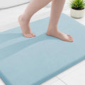 Smiry Memory Foam Bath Mat 36x24, Extra Soft and Absorbent Bathroom Mats, Non Slip Washable Carpet for Floor, Shower and Tub, Sky Blue