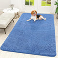 OLANLY Dog Door Mat for Muddy Paws 70x46, Absorbs Moisture and Dirt, Absorbent Non-Slip Washable Doormat, Quick Dry Chenille Mud Mat, Entry Indoor Entryway Carpet for Inside Floor, Cornflower Blue