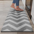 YDKGL Kitchen Rugs Non Slip Washable Kitchen Mats for Floor, Super Absorbent Oil and Water Linen-Look Woven Runner Rug, Kitchen Sink Mat Standing Mat, Gray 17"x47"
