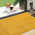 OLANLY Dog Door Mat for Muddy Paws 47x32, Absorbs Moisture and Dirt, Absorbent Non-Slip Washable Doormat, Quick Dry Chenille Mud Mat, Entry Indoor Entryway Carpet for Inside Floor, Golden Yellow