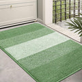 Kitinjoy Indoor Outdoor Door Mat, 36x24 Non-Slip Absorbent Dirt Trapper, Low-Profile Washable Inside Entrance Front Floor Mat, Sturdy Soft Entry Doormats for Entryway, Sage Green
