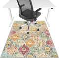 Office Chair Mat for Hardwood Floor & Tile Floor,36"X 48" Heavy Duty Desk Chair Mat for Hard Floors, Under Desk Rug for Rolling Computer Chair,Anti Slip,Low Pile Carpet Floor Protector-Multi