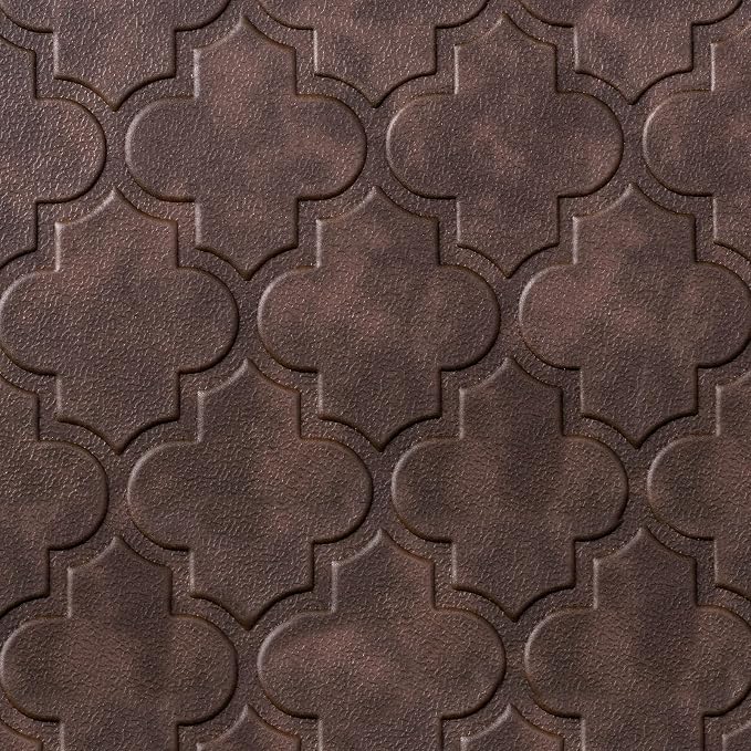 WISELIFE Kitchen Mat Cushioned Anti Fatigue Floor Mat,17.3"x39",Thick Non Slip Water Resistant Kitchen Rugs and Mats,Heavy Duty PVC Foam Standing Mat for Kitchen,Floor,Home,Desk,Sink,Laundry,Brown