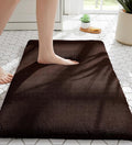 MINIDEAR Bathroom Rugs 24x17 Dark Brown - Thick Memory Foam Bath Mat, Ultra Soft & Plush Fluffy, Non-Slip, Quick Dry, Absorbent Washable Floor Microfiber Mat for Tub, Home Decor Accessories