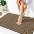 OLANLY Thick Bathroom Rugs 36x24, Extra Soft Absorbent Chenille Bath Rugs, Rubber Backing, Machine Wash Dry, Bath Mats for Bathroom Floor, Tub and Shower, Home Decor Accessories, Tan