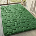 YIHOUSE Memory Foam Bath Mat Cobblestone Bathroom Rugs Super Water Absorbent Bath Mats for Bathroom Machine Washable Bath Rugs(24 x 36,Green)