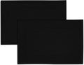 Tens Towels Pack of 2 Bath Mats 100% Cotton, 20 x 32 Inches, Super Absorbent, Hotel Quality Premium Floor Towels, Luxurious, Soft & Quick Dry, Not a Bathroom Rug, Black