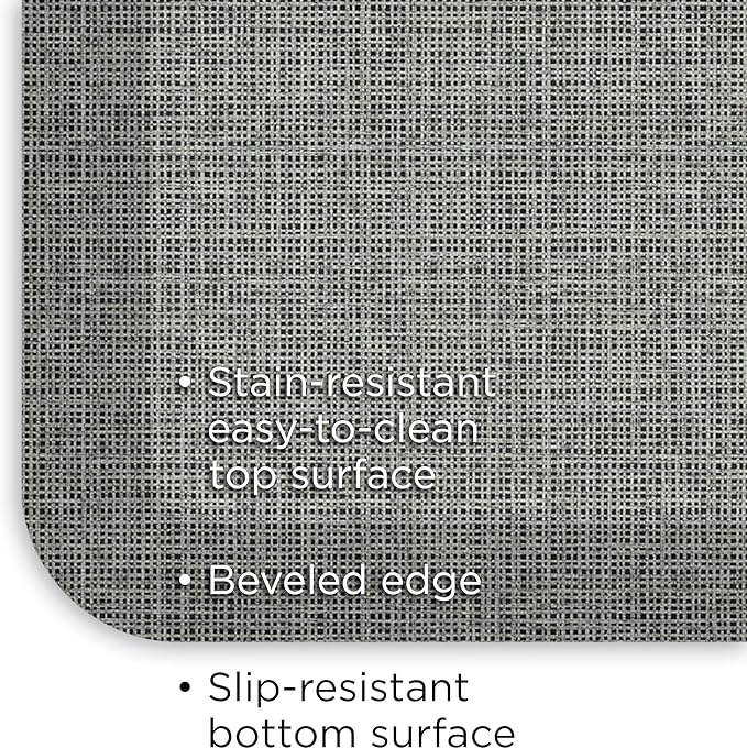 NewLife by GelPro Decorative Foam Floor Mat, 20" x 32", Tweed Grey Goose