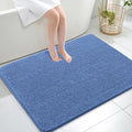OLANLY Large Bathroom Rugs 40x32, Soft Absorbent Chenille Bath Rugs, Rubber Backing Quick Dry, Machine Washable Bath Mats for Bathroom Floor, Tub and Shower, Home Decor Accessories, Cornflower Blue