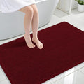 OLANLY Large Bathroom Rugs 47x32, Extra Soft Absorbent Chenille Bath Rugs, Rubber Backing Quick Dry, Machine Washable Bath Mats for Bathroom Floor, Tub and Shower, Home Decor Accessories, Burgundy