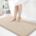 OLANLY Thick Memory Foam Large Bathroom Rugs 45x27, Extra Soft Absorbent Bath Rug, Quick Dry Bath Mats, Non-Slip, Machine Washable Carpet for Bathroom, Tub and Shower, Home Decor Accessories, Beige