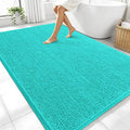 OLANLY Large Bathroom Rugs 70x46, Extra Soft Absorbent Chenille Bath Rugs, Rubber Backing Quick Dry, Machine Washable Bath Mats for Bathroom Floor, Tub and Shower, Home Decor Accessories, Teal
