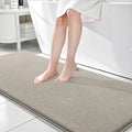 OLANLY Thick Memory Foam Bathroom Runner Rugs 70x24, Extra Soft Absorbent Long Bath Rug, Quick Dry, Non-Slip, Machine Washable Bath Mat for Bathroom, Tub and Shower, Home Decor Accessories, Warm Taupe
