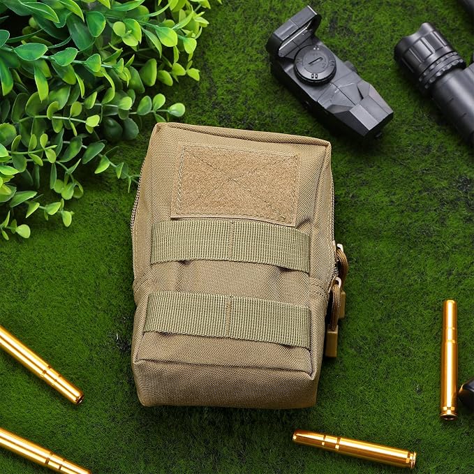 8 Pcs Molle Pouches Tactical Molle Pouch Vest Pouch Cell Phone Belt Pouch Waterproof Waist Bag Pack Utility EDC Pouch Bag Compact Accessories Gadget Pocket Organizer