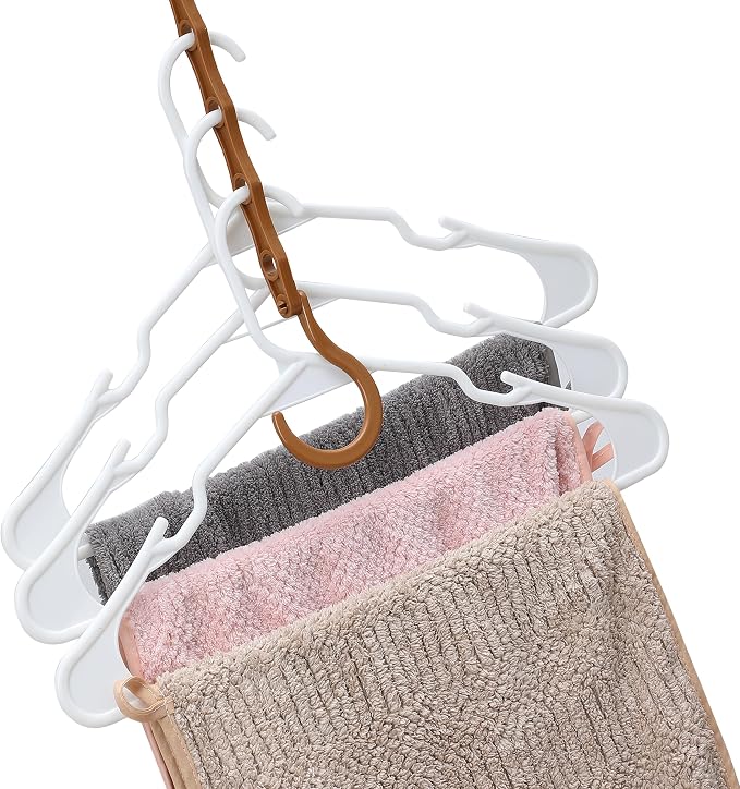 Mr. Pen- Space Saving Hangers, 8 pcs, 360° Rotating Hooks, Magic Cascading Hanger Organizer with 5 Enclosed Slots, Closet Organizers and Storage for Clothes, College Dorm Room Essentials