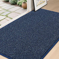BEQHAUSE Dirt Trapper Door Mat 36" x 60", Non-Slip Washable Doormats Entrance Mat, Dirt Resistant and Absorbent Welcome Mat, Low Profile Floor Mats for Front Back Door and Entryway, Blue