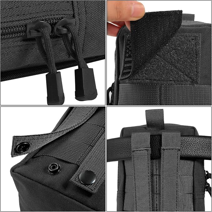 FRTKK 2 Pack Molle Pouches - Tactical Compact Water-Resistant EDC Pouch Bag Small Utility Pouch