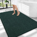 OLANLY Thick Large Bathroom Rugs 40x32, Extra Soft Absorbent Chenille Bath Rugs, Rubber Backing, Machine Wash Dry, Bath Mats for Bathroom Floor, Tub and Shower, Home Decor Accessories, Blackish Green