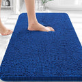 OLANLY Bathroom Rugs 32x20, Extra Soft Absorbent Chenille Bath Rugs, Rubber Backing Quick Dry, Machine Washable Bath Mats for Bathroom Floor, Tub and Shower, Home Decor Accessories, Royal Blue