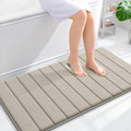 OLANLY Memory Foam Bath Mat 44x24, Super Soft Absorbent Bathroom Rugs, Quick Dry, Machine Washable Shower Floor Rugs, Bathmat Carpet, Bathroom Home Decor Accessories, Warm Taupe