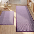 YIHOUSE Thin Bath Mat Purple Bathroom Rugs Sets 2 Pieces, Non Slip Absorbent Mats Quick Dry, Woven Rugs Washable, Tapetes para Baño for Bathroom Toilet,Bathtub(17"x24"+17"x47")