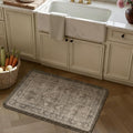 PureCozy Kitchen Mats for Floor Anti Fatigue Cushioned Brown Vintage Kitchen Mats Waterproof Non Slip Comfort Standing Distressed Rug for Sink Laundry Office Bathroom 17.3"x30"