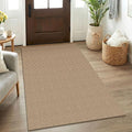 KOZYFLY Boho Rugs for Entryway 3x5 ft Washable Area Rug Non Slip Rubber Backed Entry Rug Woven Indoor Door Mat Cotton Kitchen Rugs Floor Carpet for Entryway, Foyer, Backdoor, Orange Beige/Tan/Brown