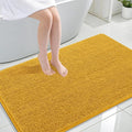 OLANLY Large Bathroom Rugs 47x32, Soft Absorbent Chenille Bath Rugs, Rubber Backing Quick Dry, Machine Washable Bath Mats for Bathroom Floor, Tub and Shower, Home Decor Accessories, Golden Yellow