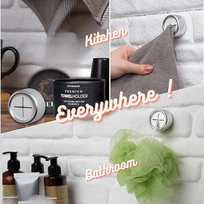 HEFA Dish Towel Hook, Kitchen Towel Holder, Hand Towel Holder, Kitchen Gadgets 8 Pack Eco