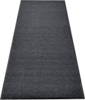Durable Rubber Door Mat - Heavy Duty, Indoor/Outdoor, Easy Clean, Waterproof, Low-Profile Mat for Entry, Patio, Garage - Stylish (Charcoal, 6' x 2' (Mud Trapper))