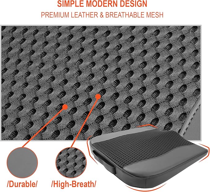 Lofty Aim Car Seat Cushion, Comfort Memory Foam Car Cushions for Driving - Sciatica & Lower Back Pain Relief, Driver Seat Pillow for Auto, Office Chair, Wheelchair - 4D Mesh Black