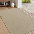 Ultra Thin Door Mat Indoor Entrance 24"x36", Low-Profile Indoor Door Mat, Non Slip Rubber Backing Welcome Entry Mat, Dirt Trapper Entryway Mat Inside Doormat, Khaki