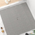 HITSLAM Square Shower Mat, 47 x 47 Inch Non Slip Bath Mat for Tub, Soft PVC Loofah Bathtub Mats with Drain Holes, Quick Drying Bathroom Stall Floor Mat, Bathroom Accessories Without Suction Cup, Grey