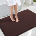 OLANLY Thick Memory Foam Large Bathroom Rugs 47x32, Extra Soft Absorbent Bath Rug, Quick Dry Bath Mats, Non-Slip, Machine Washable Carpet for Bathroom, Tub and Shower, Home Decor Accessories, Brown