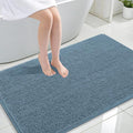 OLANLY Large Bathroom Rugs 47x32, Extra Soft Absorbent Chenille Bath Rugs, Rubber Backing Quick Dry, Machine Washable Bath Mats for Bathroom Floor, Tub and Shower, Home Decor Accessories, Airy Blue