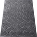 LuxStep Door Mat Large 36X47 Inch Indoor Outdoor Doormat, Non-Slip Low-Profile Design Floor Mat, Front Door Welcome Mat for Entryway,Patio,Garage, Grey