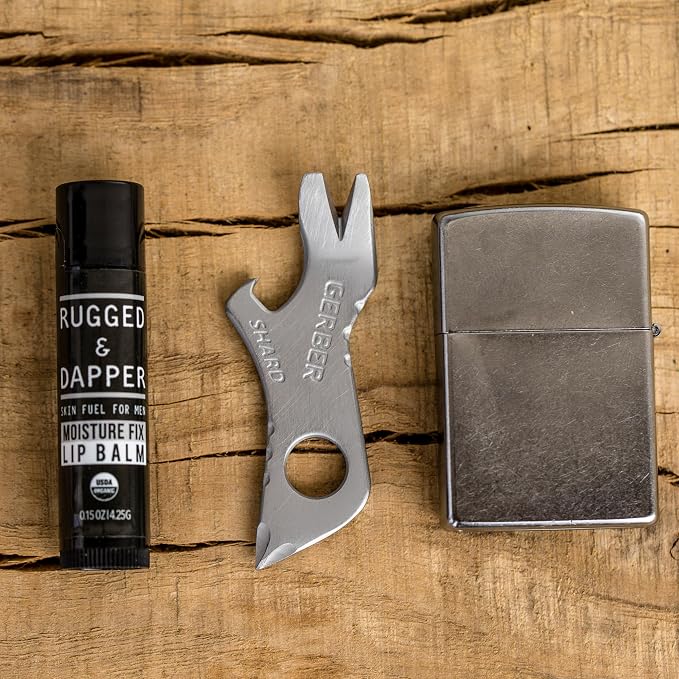 Gerber Gear Shard 7-in-1 Keychain Multitool - Screwdriver, Bottle Opener, EDC Compact Tool - Fathers Day Dad Gifts, Gifts for Men, Silver