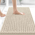 OLANLY Bathroom Rug Mat 24x16, Thick Soft and Absorbent Chenille Bath Mat, Non-Slip Rubber Backing, Machine Washable Quick Dry Bath Rugs for Tub Shower Floor, Home Decor Accessories, Sand