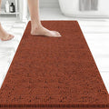 Bcoimo 44x24 Chenille Bath Mat – Non-Slip with Backing Bath Rug Ultra-Absorbent and Machine Washable Bathroom Mat Quick-Dry Design. Ideal for Bathroom Shower and Tub Areas